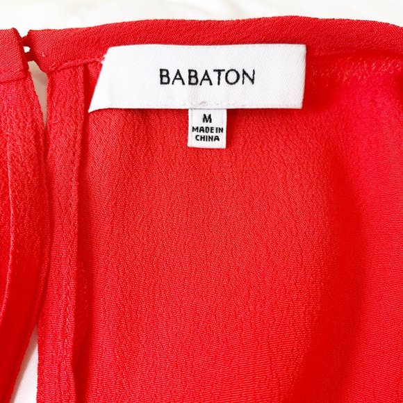 Aritzia | Babaton Red/Orange Blouse With Side Slit - Picture 4 of 7